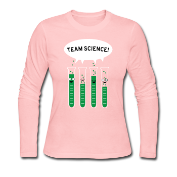 "Team Science" - Women's Long Sleeve T-Shirt light pink / S - LabRatGifts - 1
