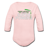 "Forget Lab Safety" - Baby Long Sleeve One Piece light pink / 6 months - LabRatGifts - 3