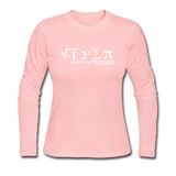 "I Ate Some Pie" (white) - Women's Long Sleeve T-Shirt light pink / S - LabRatGifts - 3