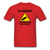 "Warning Compressed Gas Inside" - Men's T-Shirt red / S - LabRatGifts - 6