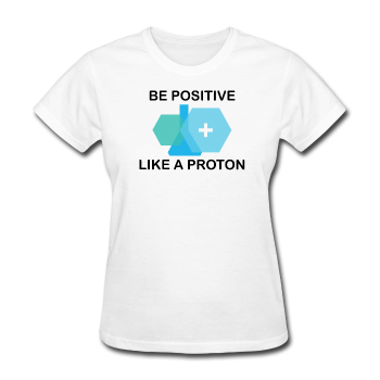 "Be Positive" (black) - Women's T-Shirt white / S - LabRatGifts - 1