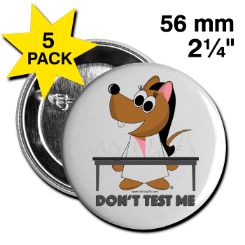 "Don't Test Me" - Large Buttons (5 pack) white / One size - LabRatGifts