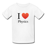 "I ♥ Physics" (black) - Kids' T-Shirt white / XS - LabRatGifts - 1