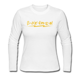 "Bazinga!" - Women's Long Sleeve T-Shirt white / S - LabRatGifts - 3