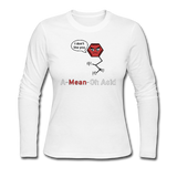 "A-Mean-Oh Acid" - Women's Long Sleeve T-Shirt white / S - LabRatGifts - 3