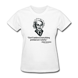 "Albert Einstein: T-Shirts Quote" - Women's T-Shirt white / S - LabRatGifts - 1