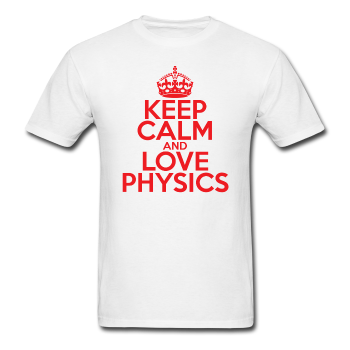 "Keep Calm and Love Physics" (red) - Men's T-Shirt white / S - LabRatGifts - 1