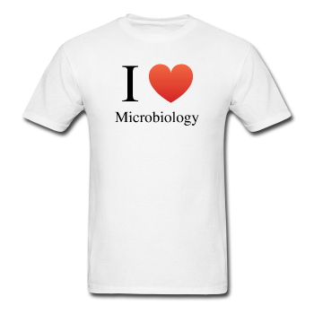 "I ♥ Microbiology" (black) - Men's T-Shirt white / S - LabRatGifts - 1