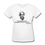 "Albert Einstein: Knowledge Quote" - Women's T-Shirt white / S - LabRatGifts - 1