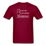 "Technically the Glass is Full" - Men's T-Shirt burgundy / S - LabRatGifts - 2