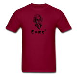 "Albert Einstein: E=mc²" - Men's T-Shirt burgundy / S - LabRatGifts - 12