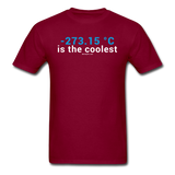 "-273.15 ºC is the Coolest" (white) - Men's T-Shirt burgundy / S - LabRatGifts - 9