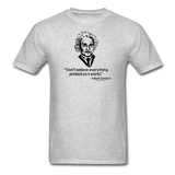 "Albert Einstein: T-Shirts Quote" - Men's T-Shirt heather gray / S - LabRatGifts - 3