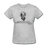 "Albert Einstein: Logic Quote" - Women's T-Shirt heather gray / S - LabRatGifts - 6