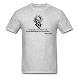 "Albert Einstein: Logic Quote" - Men's T-Shirt heather gray / S - LabRatGifts - 6