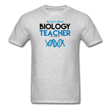 "World's Best Biology Teacher" - Men's T-Shirt heather gray / S - LabRatGifts - 3