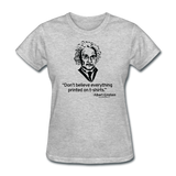 "Albert Einstein: T-Shirts Quote" - Women's T-Shirt heather gray / S - LabRatGifts - 6