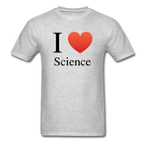 "I ♥ Science" (black) - Men's T-Shirt heather gray / S - LabRatGifts - 3