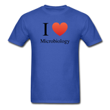 "I ♥ Microbiology" (black) - Men's T-Shirt royal blue / S - LabRatGifts - 6