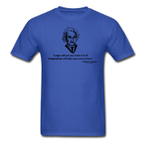 "Albert Einstein: Logic Quote" - Men's T-Shirt royal blue / S - LabRatGifts - 7