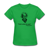 "Albert Einstein: That's What She Said" - Women's T-Shirt bright green / S - LabRatGifts - 7