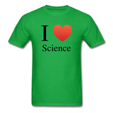 "I ♥ Science" (black) - Men's T-Shirt bright green / S - LabRatGifts - 7