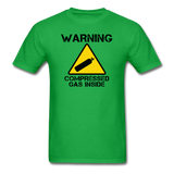 "Warning Compressed Gas Inside" - Men's T-Shirt bright green / S - LabRatGifts - 9
