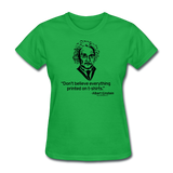 "Albert Einstein: T-Shirts Quote" - Women's T-Shirt bright green / S - LabRatGifts - 7