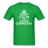 "Keep Calm and Love Chemistry" (white) - Men's T-Shirt bright green / S - LabRatGifts - 2