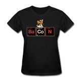 "Bacon Periodic Table" - Women's T-Shirt black / S - LabRatGifts - 12