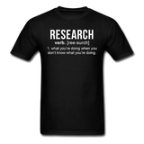"Research" (white) - Men's T-Shirt black / S - LabRatGifts - 1