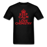 "Keep Calm and Love Chemistry" (red) - Men's T-Shirt black / S - LabRatGifts - 13