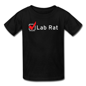 "Lab Rat, Check" - Kids' T-Shirt black / XS - LabRatGifts - 1