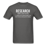 "Research" (white) - Men's T-Shirt charcoal / S - LabRatGifts - 7