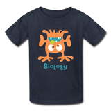"Biology Monster" - Kids' T-Shirt navy / XS - LabRatGifts - 1