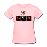 "Bacon Periodic Table" - Women's T-Shirt pink / S - LabRatGifts - 2