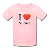 "I ♥ Science" (black) - Kids' T-Shirt pink / XS - LabRatGifts - 2