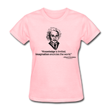 "Albert Einstein: Knowledge Quote" - Women's T-Shirt pink / S - LabRatGifts - 2