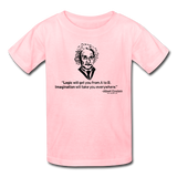"Albert Einstein: Logic Quote" - Kids' T-Shirt pink / XS - LabRatGifts - 2