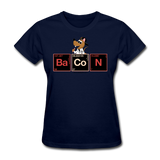 "Bacon Periodic Table" - Women's T-Shirt navy / S - LabRatGifts - 10