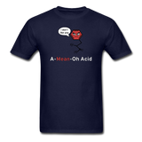 Cute & Geeky "A-Mean-Oh Acid" Men's T-Shirt | LabRatGifts navy / S - LabRatGifts - 1