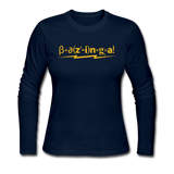 "Bazinga!" - Women's Long Sleeve T-Shirt navy / S - LabRatGifts - 2