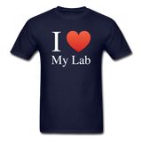 "I ♥ My Lab" (white) - Men's T-Shirt navy / S - LabRatGifts - 2