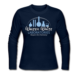 "Walter White Laboratories" - Women's Long Sleeve T-Shirt navy / S - LabRatGifts - 2