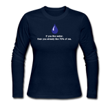 "If you like water" - Women's Long Sleeve T-Shirt navy / S - LabRatGifts - 3