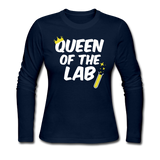 "Queen of the Lab" - Women's Long Sleeve T-Shirt navy / S - LabRatGifts - 5