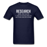 "Research" (white) - Men's T-Shirt navy / S - LabRatGifts - 2
