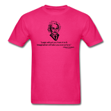 "Albert Einstein: Logic Quote" - Men's T-Shirt fuchsia / S - LabRatGifts - 2