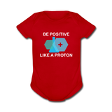 "Be Positive" (white) - Baby Short Sleeve One Piece red / Newborn - LabRatGifts - 2