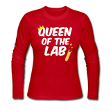 "Queen of the Lab" - Women's Long Sleeve T-Shirt red / S - LabRatGifts - 1